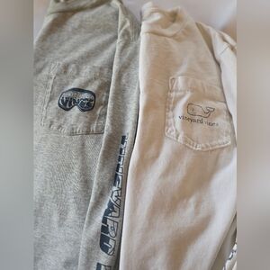 Vineyard Vines Boys L Long Sleeve Shirt Lot Of 2 | Preppy Boys Whale Logo